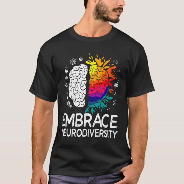 Camiseta Neurodiversity Embrace Adhd Autism Asd (Anverso)