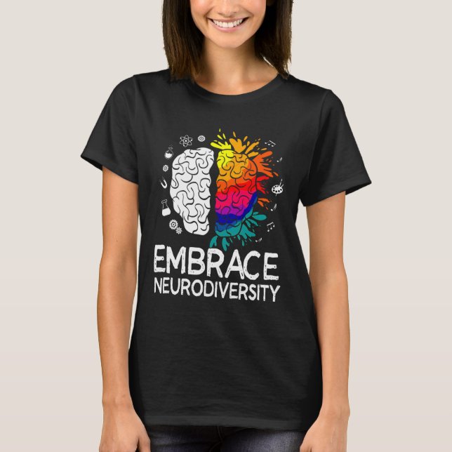 Camiseta Neurodiversity Embrace Adhd Autism Asd (Anverso)