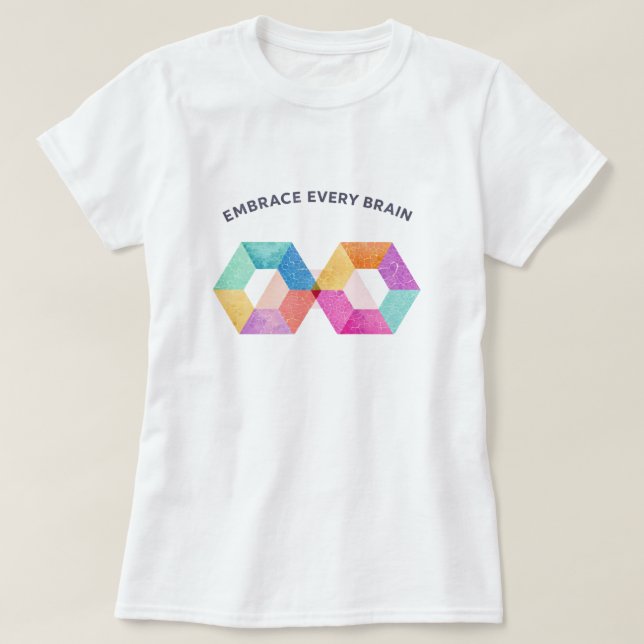 Camiseta Neurodiversity Pride Infinity Symbol Every Brain (Diseño del anverso)