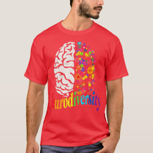 Camiseta Neurodiversity Rainbow Autism Spectrum ASD ADHD Pr