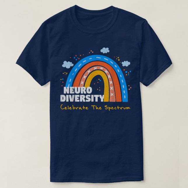 Camiseta Neurodiversity Spectrum Support Autism ASD ADHD Bo (Diseño del anverso)