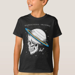 Camiseta Neurodiverso Cráneo Universo Neurodiversidad Autis