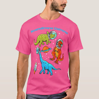 Camiseta Neurodiverso Universo Dinosaurios Espacio Adhd Asd
