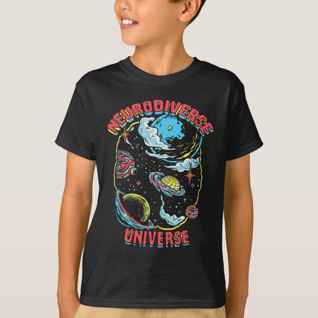 Camiseta Neurodiverso Universo Neurodiversidad Abrazo Adhd (Anverso)