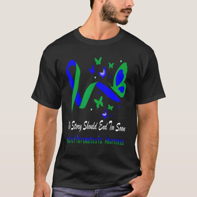 Camiseta Neurofibromatosis Conciencia sobre la mariposa Azu (Anverso)
