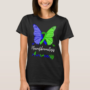 Camiseta Neurofibromatosis Conciencia sobre la mariposa Azu