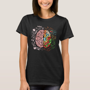 Camiseta Neurología de la ciencia cerebral colorida