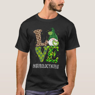 Camiseta Neurología Enfermera Amor St Patricks Day Gnome Le