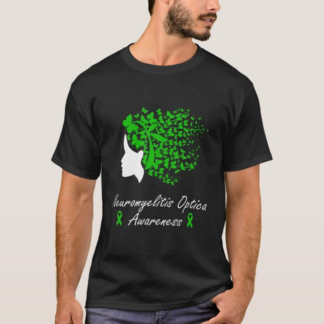 Camiseta Neuromielitis Conciencia Óptica - Mujeres Mariposa (Anverso)