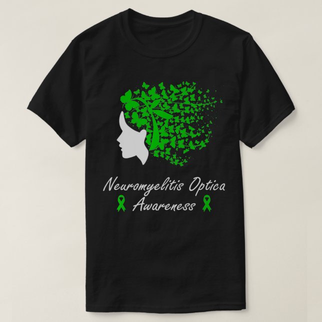 Camiseta Neuromielitis Conciencia óptica Mujeres Mariposas  (Diseño del anverso)
