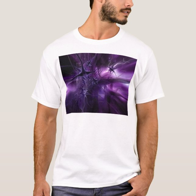 Camiseta Neuronas púrpuras del cerebro (Anverso)