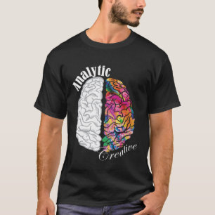 Camiseta Neurosc creativo y analítico del cerebro izquierdo