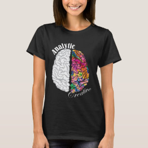 Camiseta Neurosc creativo y analítico del cerebro izquierdo