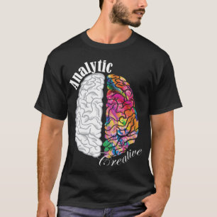 Camiseta Neurosc creativo y analítico del cerebro izquierdo