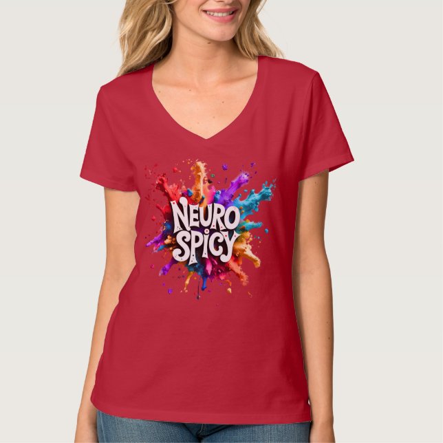 Camiseta NEUROSPICY neurodiversity autism adhd dyslexia (Anverso)