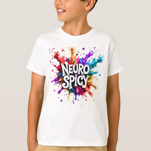 Camiseta NEUROSPICY neurodiversity autism adhd dyslexia (Anverso)
