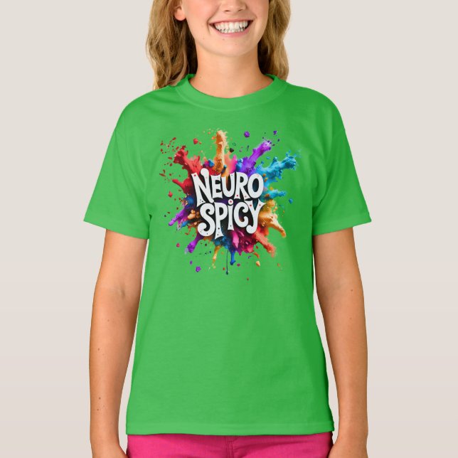 Camiseta NEUROSPICY neurodiversity autism adhd dyslexia (Anverso)