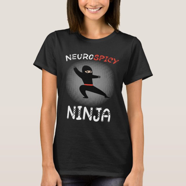 Camiseta Neurospicy Ninja Autism Shirt Para Niños Neurodive (Anverso)