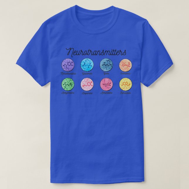 Camiseta Neurotransmisores del cerebro humano (Diseño del anverso)