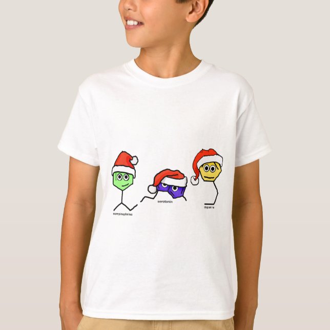 Camiseta Neurotransmisores en Santa Hats (Anverso)