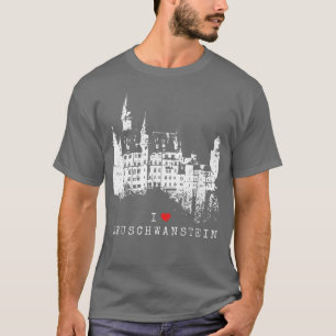Camiseta Neuschwanstein Castillo Lover Vintage Bavaria I Lo