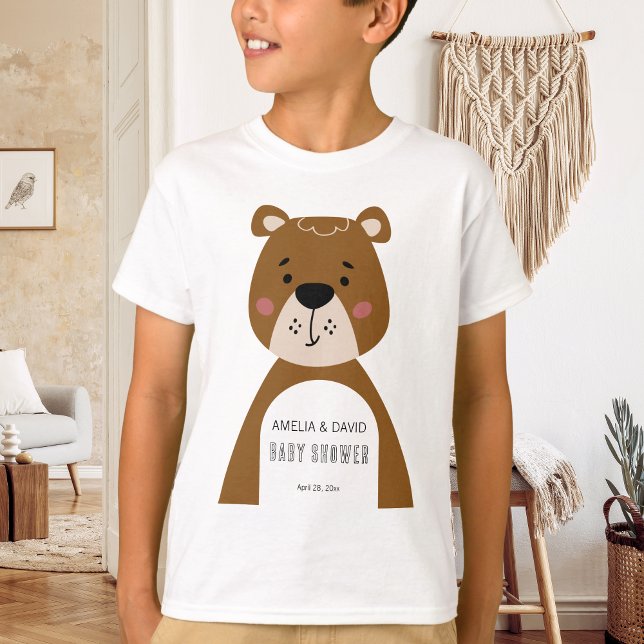 Camiseta Neutral Bear Baby Shower Keepsake Outfit (Subido por el creador)