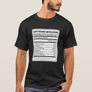 Camiseta Neutritunal divertida del desarrollador de softwar