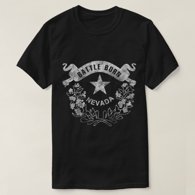 Camiseta Nevada Battle Nació un regalo de recuerdo retro vi (Diseño del anverso)