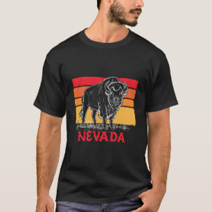 Camiseta Nevada Bison Retro 80'S American Buffalo Outdoor A