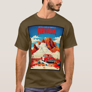 Camiseta Nevada Estados Unidos de América Turismo Vintage P