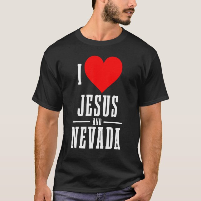 Camiseta Nevada I Love Jesus Y Nevada Christian (Anverso)