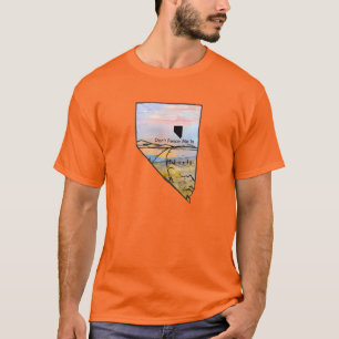 Camiseta Nevada no me alce en el paisaje del atardecer