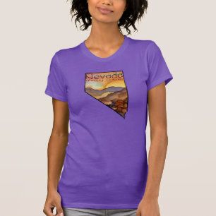Camiseta Nevada persiguiendo el paisaje de montaña del desi