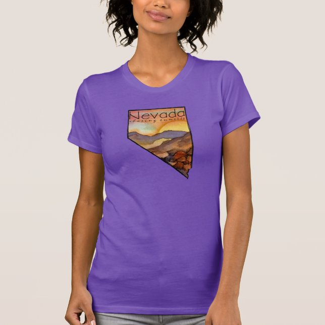 Camiseta Nevada persiguiendo el paisaje de montaña del desi (Anverso)