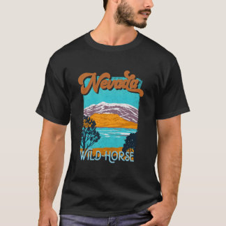 Camiseta Nevada Plata Estado Nv Vacaciones Caballo Salvaje