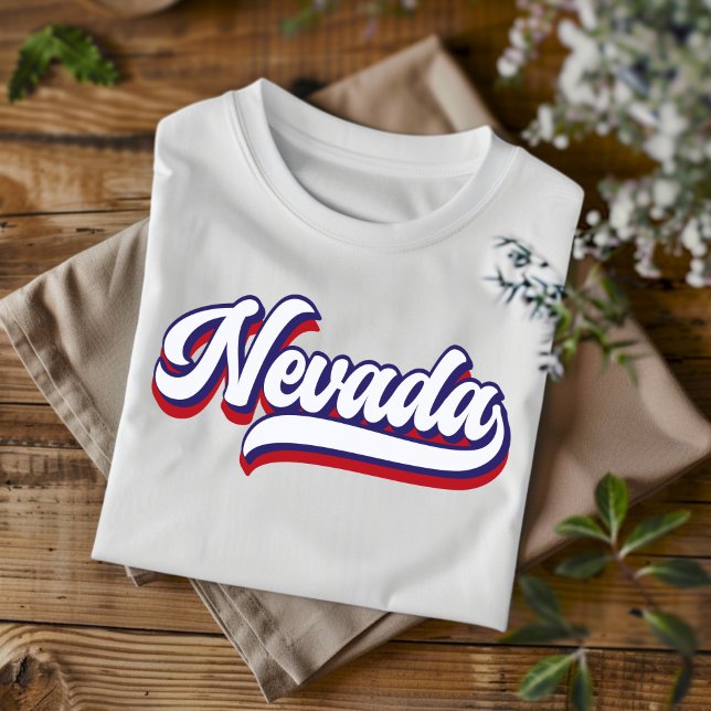 Camiseta Nevada Red White and Blue con letra vinta (Subido por el creador)
