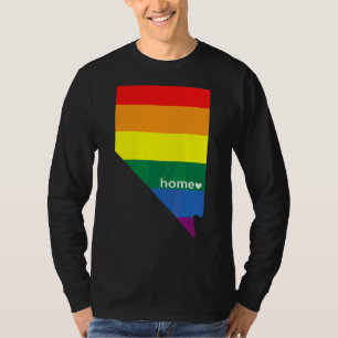 Camiseta Nevada State Map Lgbt Pride Parades Ally