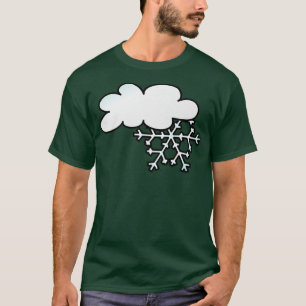 Camiseta Nevando fuera de la nube de invierno copo de nieve