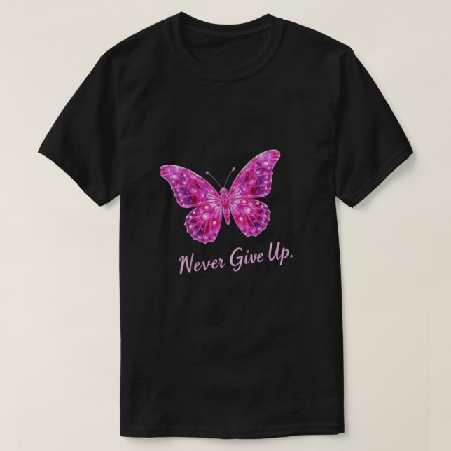 Camiseta Never Give up  (Diseño del anverso)