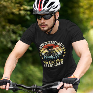 Camiseta Never Underestimate an old guy on a Bicycle Fun