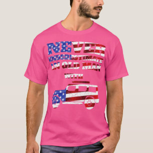 Camiseta Never underestimate an old man with a jeep1