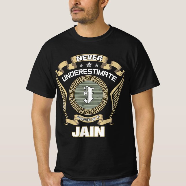 CAMISETA NEVER_UNDERESTIMATE_POWER_OF_A_JAIN (Anverso)