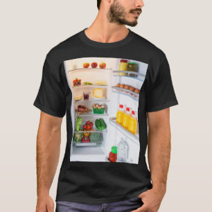 Camiseta Nevera abierta llena de comida