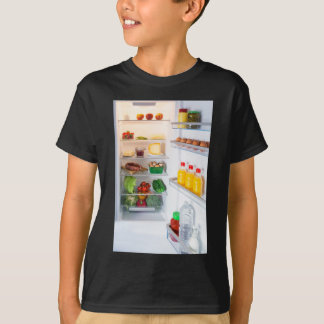 Camiseta Nevera abierta llena de comida