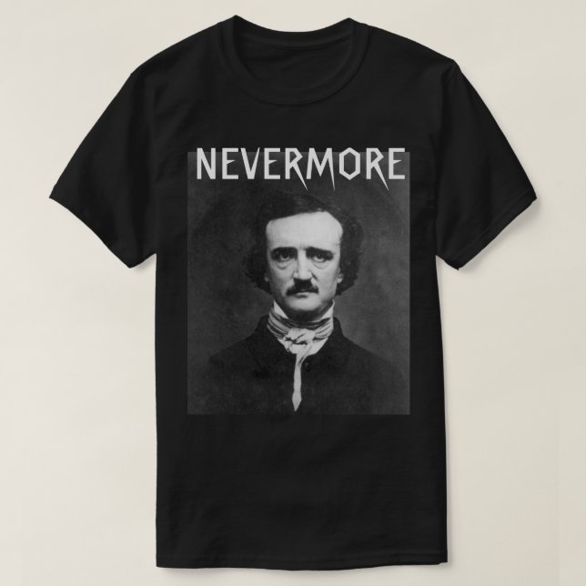Camiseta Nevermore Edgar Allan Poe (Diseño del anverso)