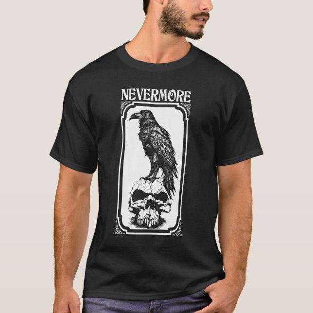 Camiseta Nevermore | Edgar Allan Poe - The Raven (Anverso)