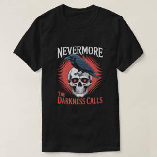 Camiseta Nevermore Raven Skull Tee de horror gótico