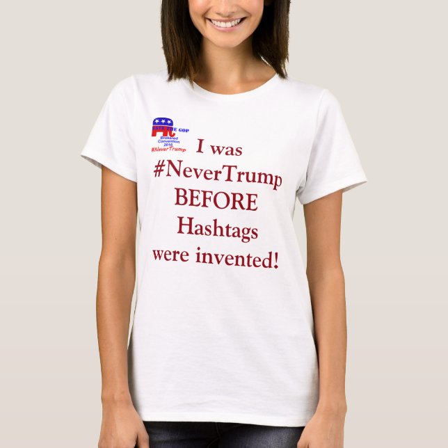 Camiseta #NeverTrump (Anverso)