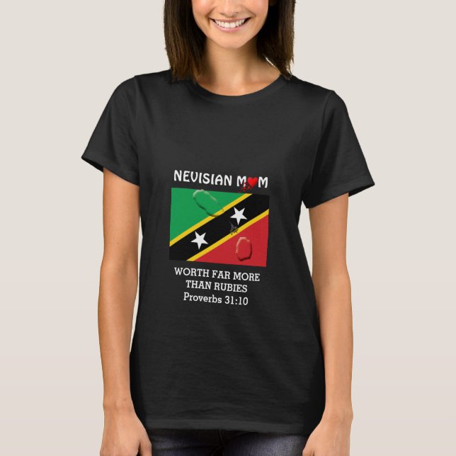 Camiseta NEVIS MOM vale más que Rubies PROV 31 negro (Anverso)