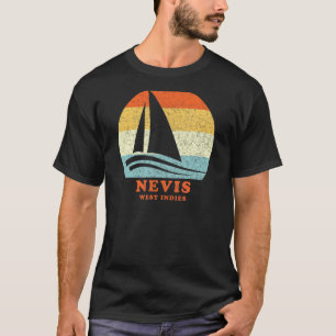 Camiseta Nevis West Indies Vintage Sailboat Vacatio
